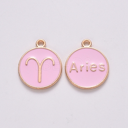 Alloy Enamel Pendants X-ENAM-S124-01B-09A-1