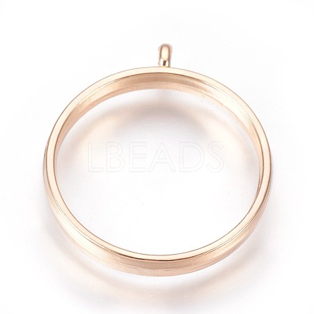 Alloy Open Back Bezel Pendants PALLOY-WH0030-01G-1