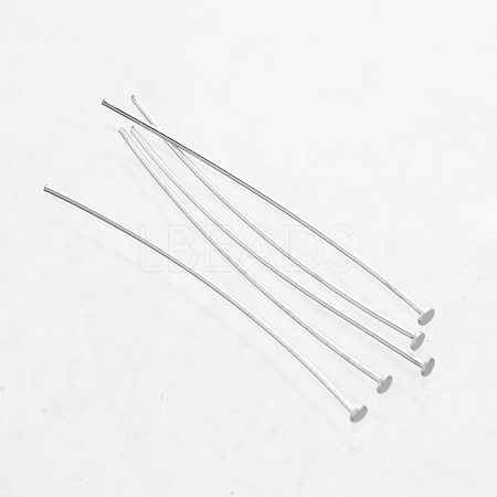 925 Sterling Silver Flat Head Pins STER-K017-30mm-S-1