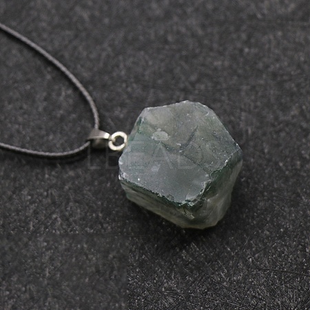 Natural Indian Agate Raw Rough Nuggets Pendant Necklace FS-WG50F2C-12-1