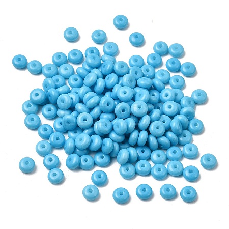 Baking Paint Opaque Glass Beads GLAA-A045-06K-1