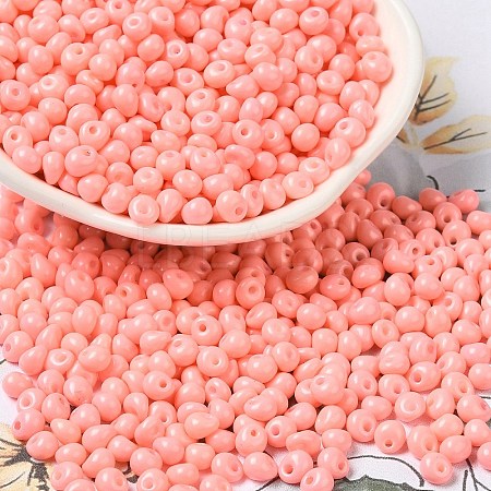 6/0 Opaque Baking Paint Glass Seed Beads SEED-M012-02A-35-1