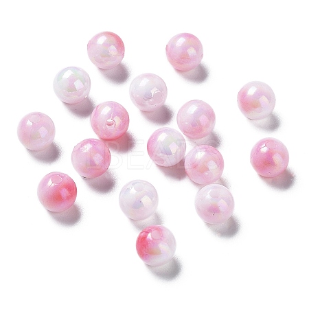Two Tone Opaque Acrylic Beads SACR-P024-01A-W06-1