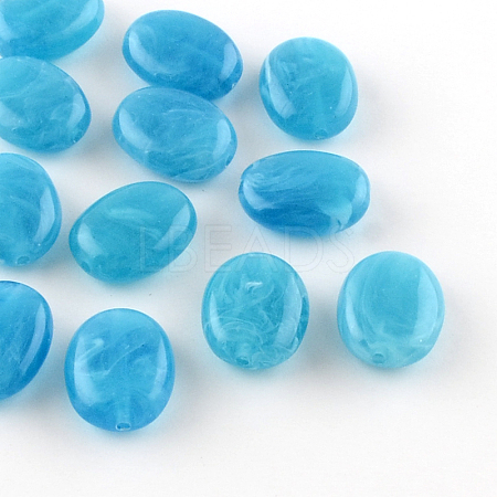 Oval Imitation Gemstone Acrylic Beads OACR-R047-20-1