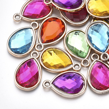 UV Plating Acrylic Pendants OACR-T005-84KC-1