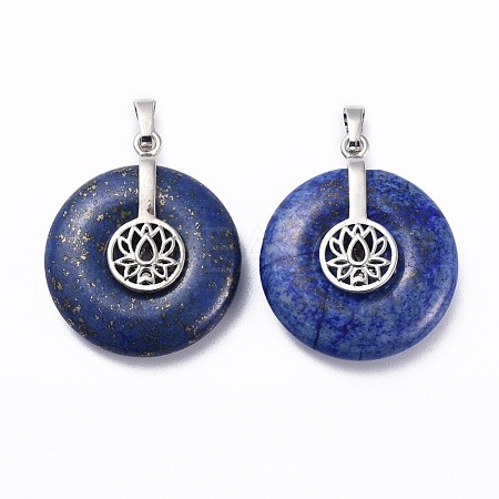 Natural Lapis Lazuli Pendants G-F640-B08-1