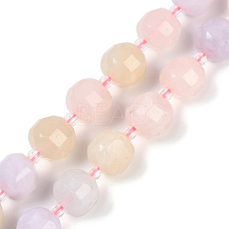 Natural Morganite Beads Strands G-B125-O08-01-1