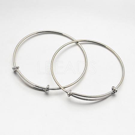 Adjustable Brass Expandable Bangle Making BJEW-E218-01P-NF-1