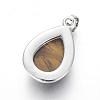 Natural Tiger Eye Pendants G-L512-C10-3