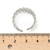 304 Stainless Steel Double Color Cuff Rings RJEW-S635-01GP-F-5