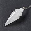 Natural Quartz Crystal Pointed Dowsing Pendulums AJEW-B020-01P-07-4