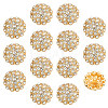 14pcs 1-Hole Alloy Shank Button FIND-FG0003-17B-1