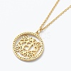 Brass Micro Pave Clear Cubic Zirconia Pendant Necklaces NJEW-J059-01B-3