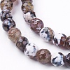 Natural Fire Crackle Agate Beads Strands G-L084-8mm-17-3