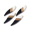 Opaque Resin & Walnut Wood Big Pendants RESI-M027-08C-3