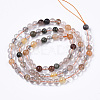 Natural Rutilated Quartz Beads Strands G-R462-044-2