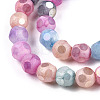 Opaque Frosted Glass Beads Strands X-EGLA-N006-076I-3