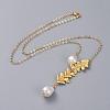 Natural Baroque Pearl Keshi Pearl Pendant Necklaces & Dangle Earring Jewelry Sets SJEW-JS01074-3