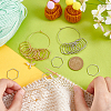 Brass with Alloy Bee & Hexagon Pendant Locking Stitch Markers HJEW-AB00058-3