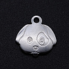 Tarnish Resistant 201 Stainless Steel Puppy Charms STAS-S105-T836-1