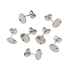 Non-Tarnish 304 Stainless Steel Stud Earring Findings STAS-R063-35-3