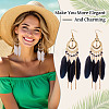 2Pairs 2 Colors Feather Chandelier Earrings EJEW-TA0001-81E-7