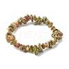 Chip Natural Unakite Stretch Beaded Bracelets for Kids BJEW-JB06305-08-1