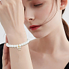 12Pcs 2 Colors Brass with Clear Cubic Zirconia Charms ZIRC-BBC0002-64-6