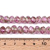 Handmade Gold Sand Lampwork Beads Strands LAMP-R141-8mm-11-4