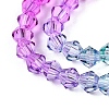 Gradient Color Baking Paint Glass Bead Strands X1-DGLA-A039-T6mm-A011-3
