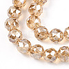 Electroplate Transparent Glass Beads Strands EGLA-N002-34C-C07-3