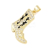 Brass Micro Pave Cubic Zirconia with Enamel Pendants LS-KK-Z145-02G-2