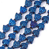 Electroplate Non-magnetic Synthetic Hematite Beads Strands G-S352-06-3