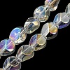 AB Color Plated Electroplate Transparent Glass Beads Strands EGLA-G037-04A-AB02-1
