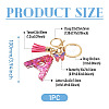 Alloy Resin Butterfly Keychains KEYC-TADJ0002-02G-A-2