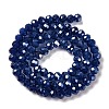 Baking Electroplate Glass Beads Strands X1-DGLA-A039-J8mm-B04-2