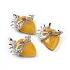 Natural Topaz Jade Pendants G-P496-02P-05-1