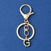 Alloy Initial Letter Charm Keychains KEYC-YW00006-07-1