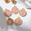Golden Plated Alloy Enamel Charms X-ENAM-S118-07Y-5
