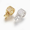 Brass Micro Pave Cubic Zirconia Peg Bails Pendants KK-L165-17-1