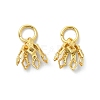 Flower Rack Plating Brass Filigree Bead Cap Bails KK-L102-27G-1