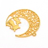 Alloy Open Back Bezel Pendants PALLOY-WH0087-22-2