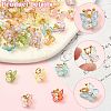 50Pcs Transparent Acrylic with ABS Plastic Pearl Charms PALLOY-CJ00181-3
