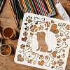 PET Hollow Out Drawing Painting Stencils DIY-WH0391-0412-3
