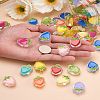 Craftdady 100Pcs 10 Colors Transparent Enamel Acrylic Beads TACR-CD0001-07-15