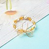 Imitate Austrian Crystal Bicone Glass Beaded Finger Rings RJEW-TA00003-01-5