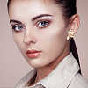 ANATTASOUL 4 Pairs 4 Colors Rhinestone Flower Stud Earrings EJEW-AN0002-35-6