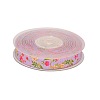 Floral Single-sided Printed Polyester Grosgrain Ribbons SRIB-A011-16mm-240878-2