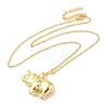 Elephant Pendant Necklaces NJEW-G082-01D-G-2