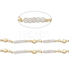 Handmade CCB Plastic Imitation Pearl Beaded Chains CHC-K011-29G-2
